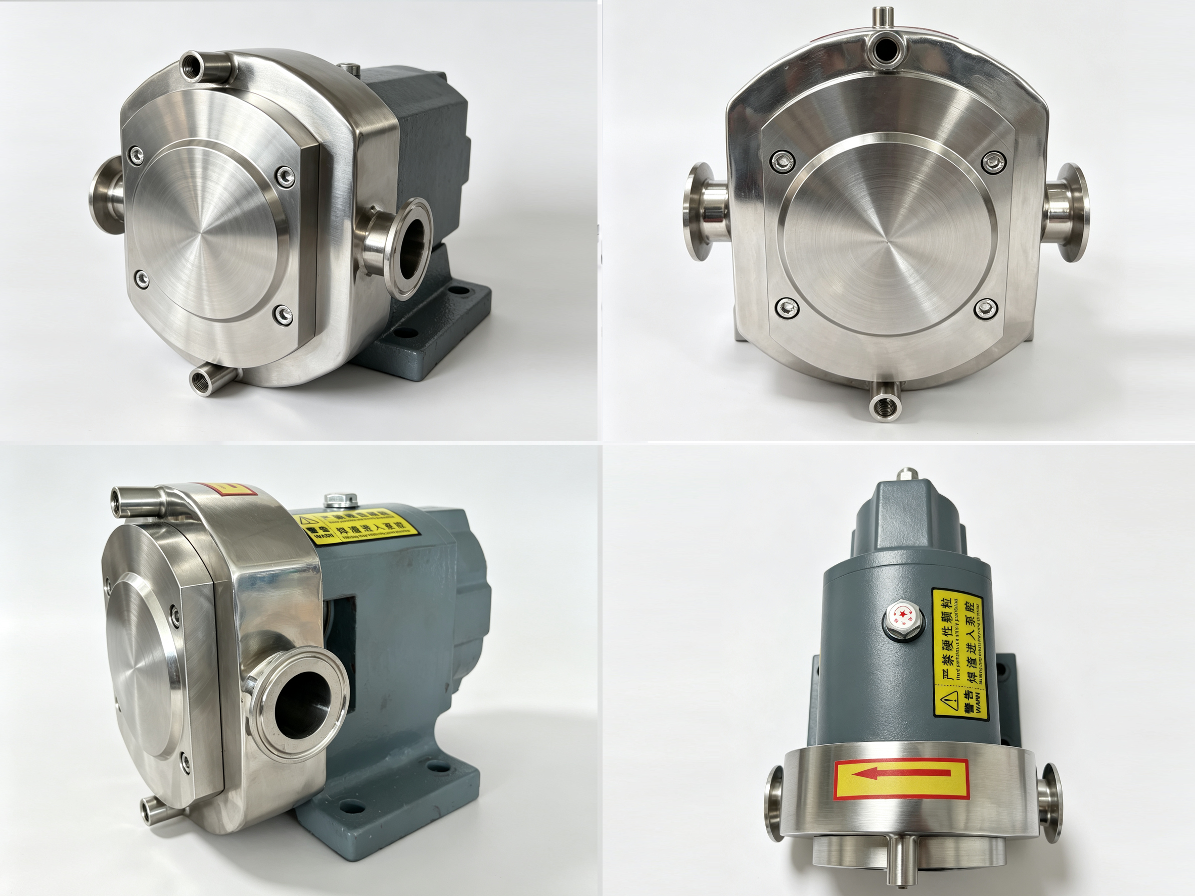Horizontal Jacketed Sanitary Rotary Lobe Pump Horizontal ummantelte Sanitär-Drehkolbenpumpe