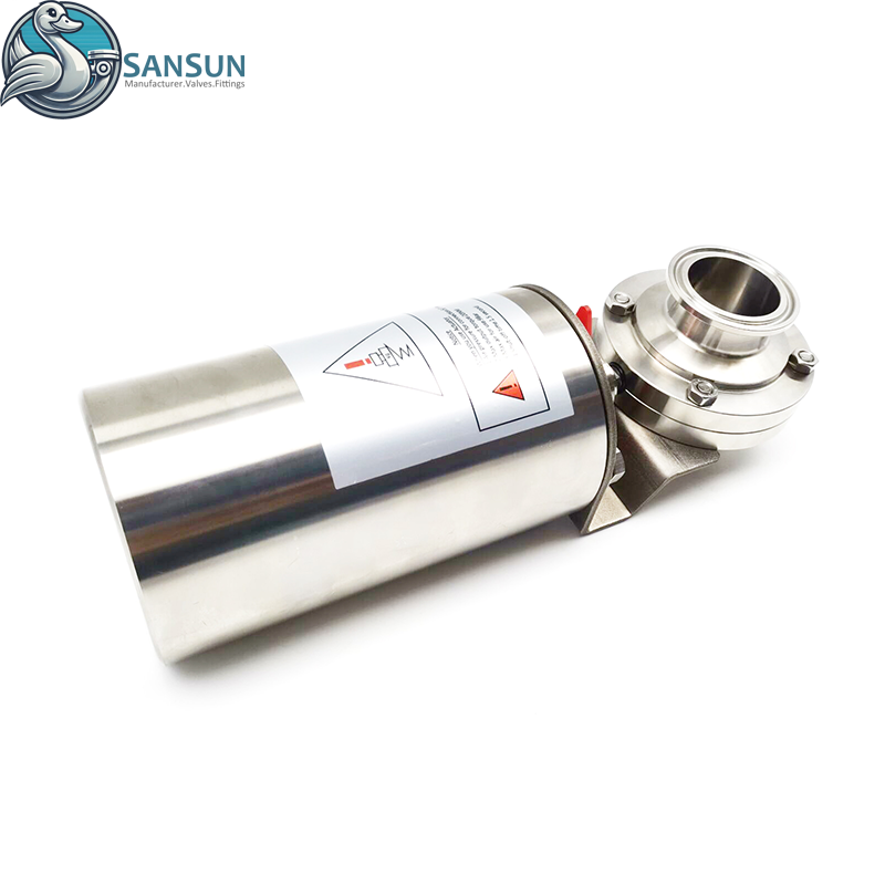 Pneumatisches Tri-Clamp-Absperrventil aus 316L-Edelstahl für das Flüssigkeitskühlungssystem von Rechenzentren