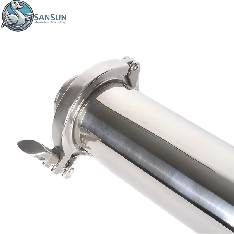 Hygenischer gerader Triclover-Filter aus Edelstahl AISI 304 316L für Flüssigkeitskühlungslösungen in Rechenzentren