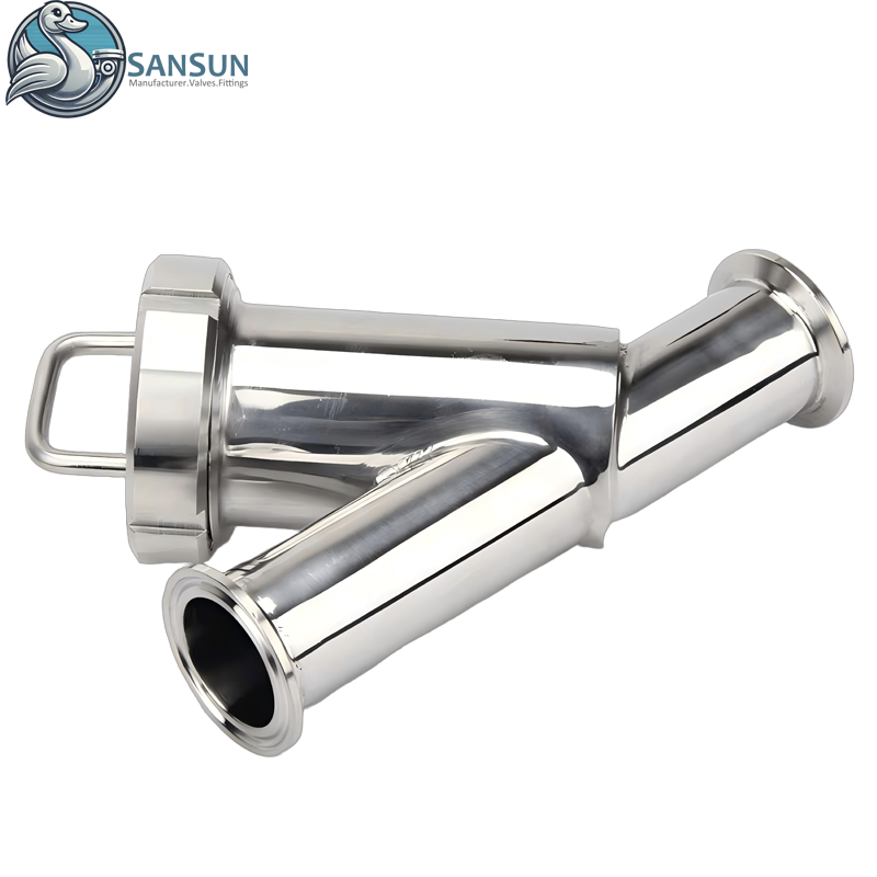 316L Y-Typ-Tri-Clamp-Filter für Flüssigkeitskühlsysteme in Rechenzentren