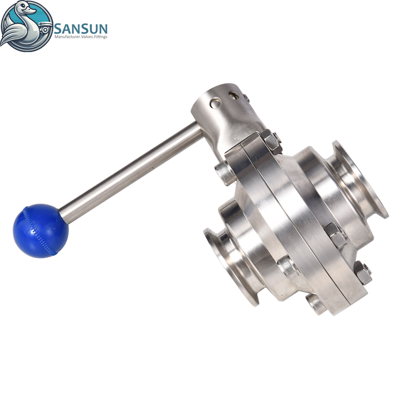 Manuelles Sanitär-Tri-Clamp-Absperrventil für die Flüssigkeitskühlung in Rechenzentren