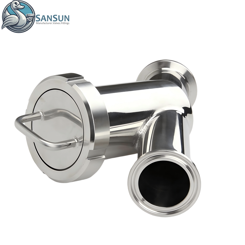 316L Y-Typ-Tri-Clamp-Filter für Flüssigkeitskühlsysteme in Rechenzentren