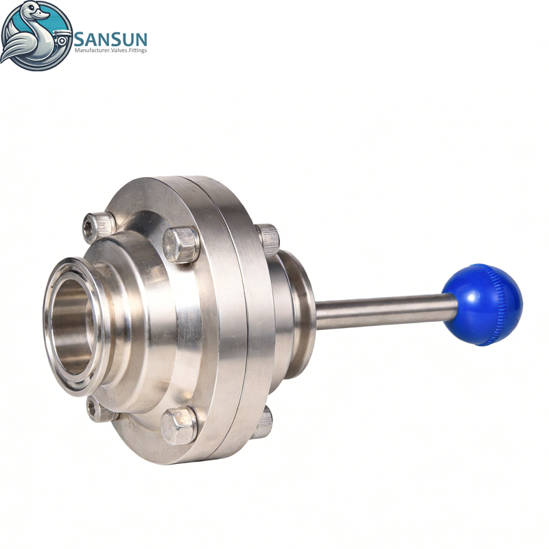 Manuelles Sanitär-Tri-Clamp-Absperrventil für die Flüssigkeitskühlung in Rechenzentren