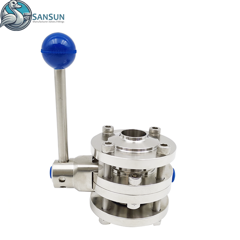 Geschweißte dreiteilige Absperrklappe aus Edelstahl für die Flüssigkeitskühlung im Rechenzentrum