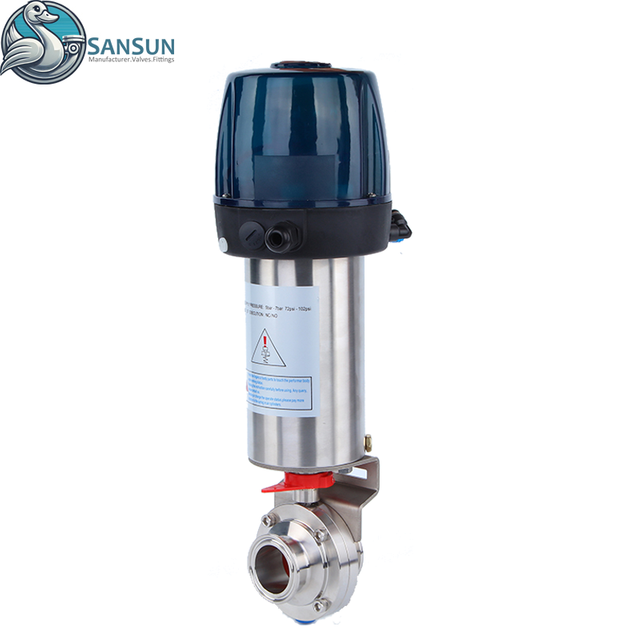 Pneumatisches Klemm-Absperrklappenventil für die Flüssigkeitskühlung im Rechenzentrum mit Kunststoff-C-TOP