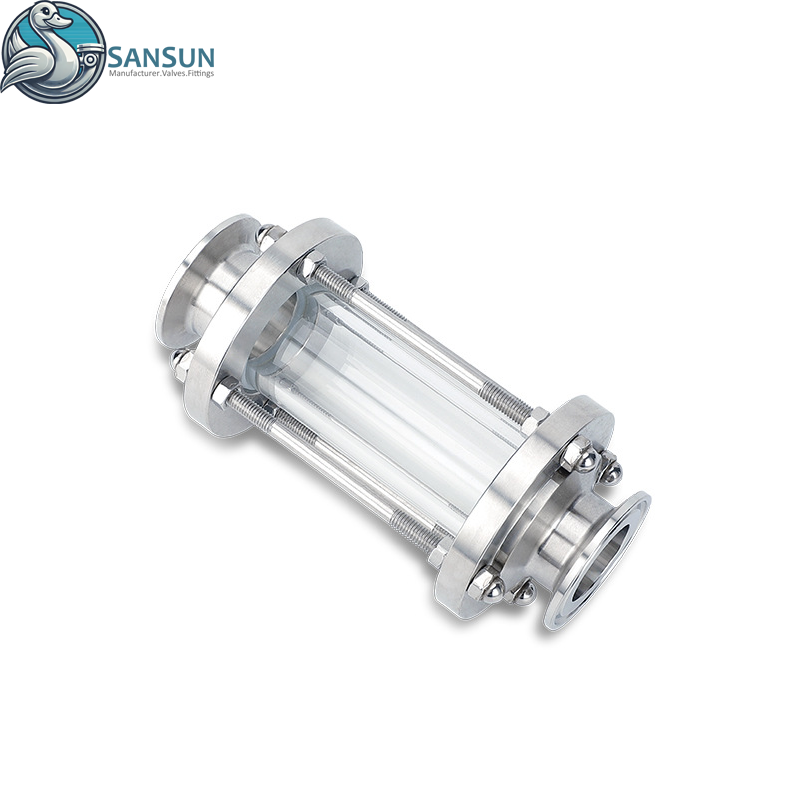 Tri-Clamp-Schauglas aus 316L-Edelstahl für das Flüssigkeitskühlsystem von Rechenzentren