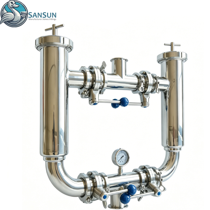 Duplex-Filtersieb aus 316L-Sanitär-Edelstahl in Lebensmittelqualität