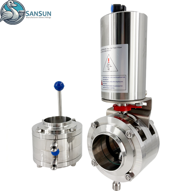 Flüssigkeitskühlsysteme für Rechenzentren 316L Pneumatische, vermischungssichere Absperrklappen