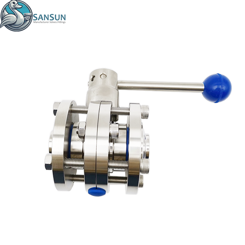 Geschweißte dreiteilige Absperrklappe aus Edelstahl für die Flüssigkeitskühlung im Rechenzentrum