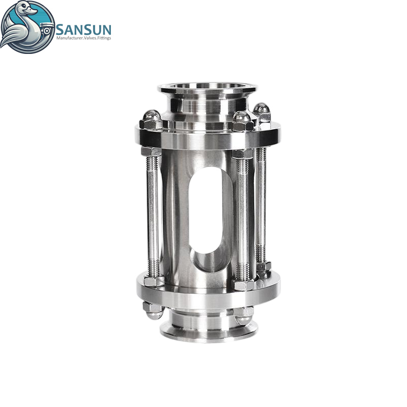 Hygienisches Triclamp-Schauglas mit Schutznetz