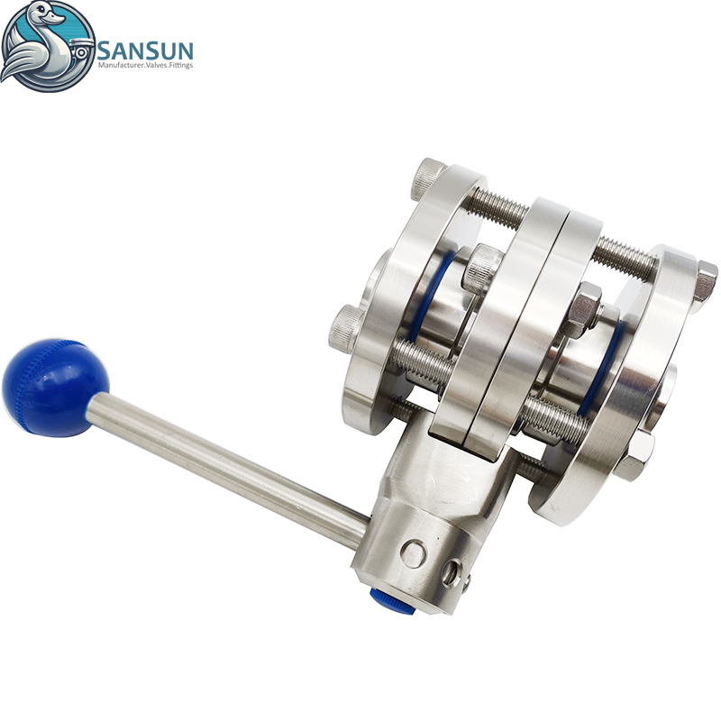 Geschweißte dreiteilige Absperrklappe aus Edelstahl für die Flüssigkeitskühlung im Rechenzentrum