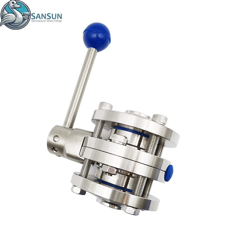 Geschweißte dreiteilige Absperrklappe aus Edelstahl für die Flüssigkeitskühlung im Rechenzentrum