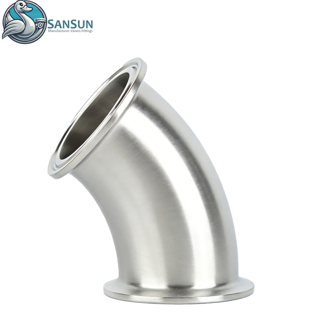 Flüssigkeitskühlsystem für Rechenzentren, Tri-Clamp-45°-Winkel aus Edelstahl 316L