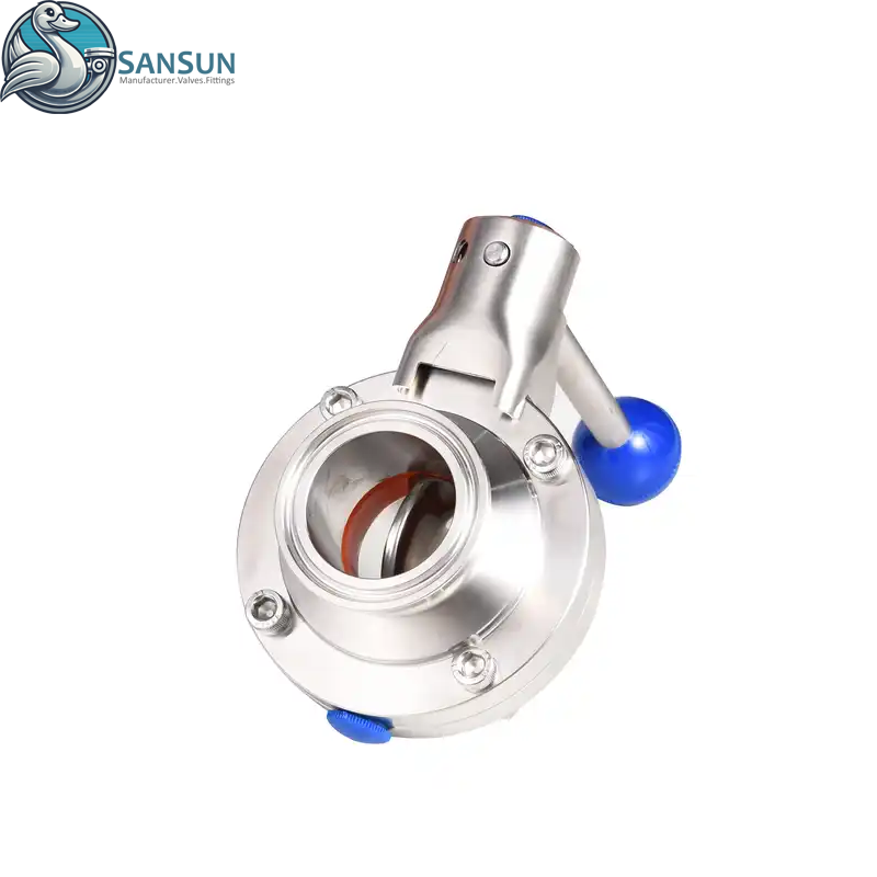 AI Hyperscale Data Center Flüssigkeitskühlung 316L Tri-Clamp-Absperrklappe mit Hebelgriff