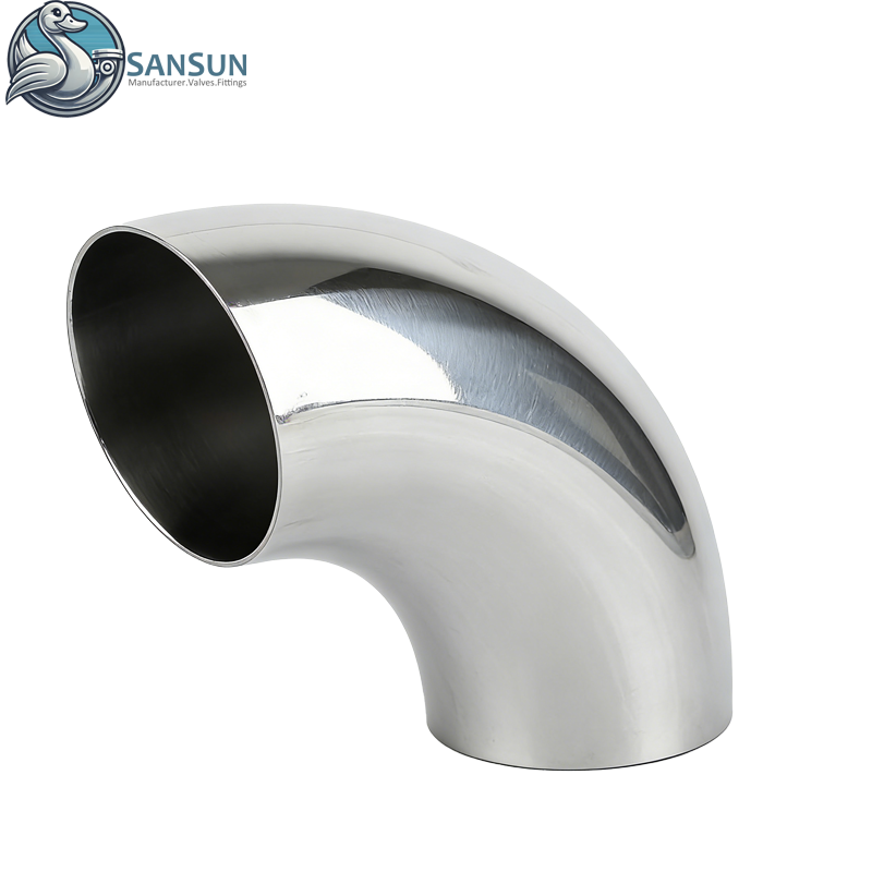 Flüssigkeitskühlung für Rechenzentren, Edelstahl 316L, geschweißter 90°-Winkel