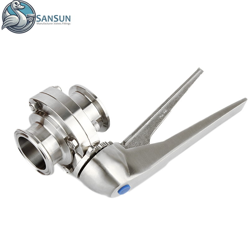 Manuelle Absperrklappen 304 mit Auslösegriff aus Edelstahl für Lösungen zur Flüssigkeitskühlung in Rechenzentren