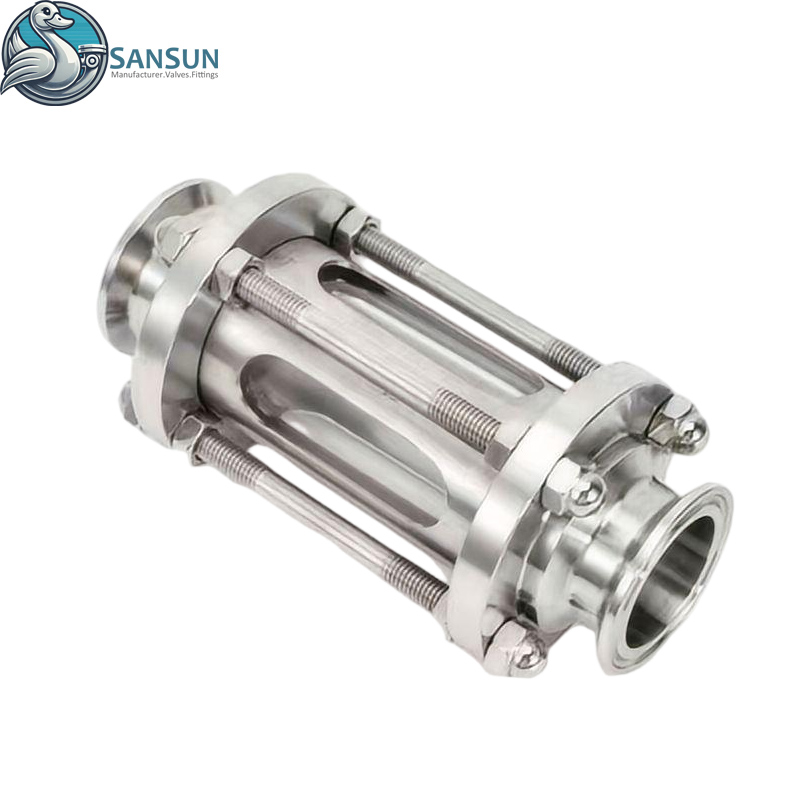 Hygienisches Triclamp-Schauglas mit Schutznetz