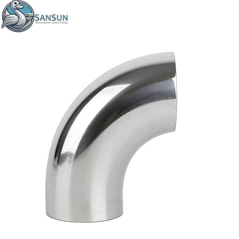 Flüssigkeitskühlung für Rechenzentren, Edelstahl 316L, geschweißter 90°-Winkel