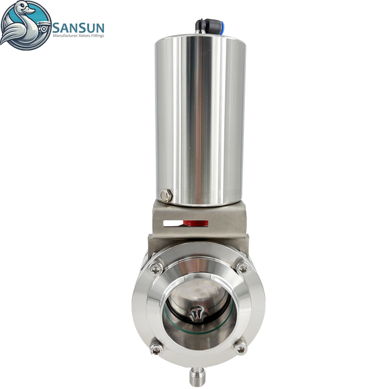 Flüssigkeitskühlsysteme für Rechenzentren 316L Pneumatische, vermischungssichere Absperrklappen