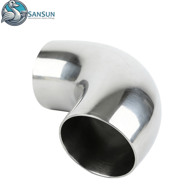 Flüssigkeitskühlung für Rechenzentren, Edelstahl 316L, geschweißter 90°-Winkel