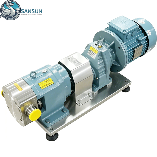 Sanitäre Drehkolbenpumpe aus Edelstahl 316L