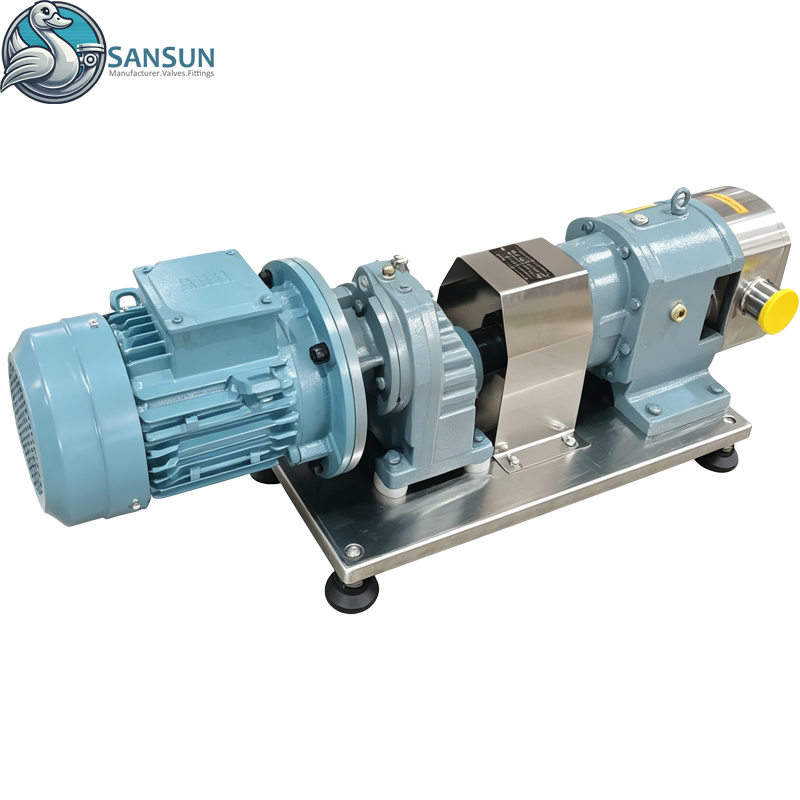 Hygienische Drehkolbenpumpe aus Edelstahl 316L